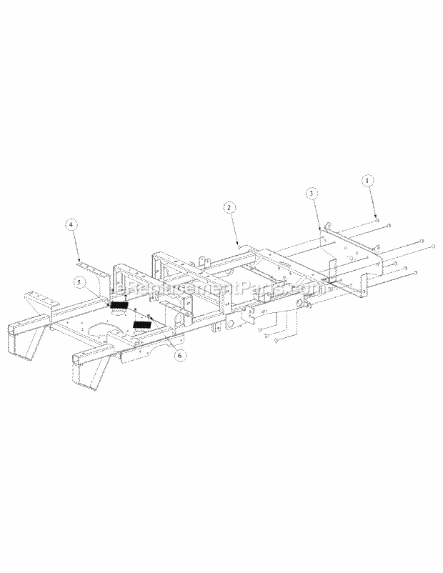 Frame Assembly Diagram and Parts List for M48-KWS 53AB5D4M150 Cub Cadet Sprayer